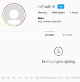 Netto mister kontrollen over profil med tusindvis af følgere